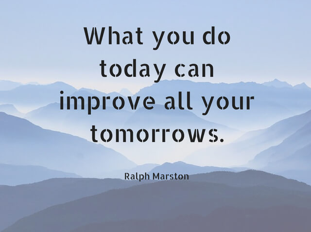 What You Do Today Can Improve All Your Tomorrows Kinglyquotes